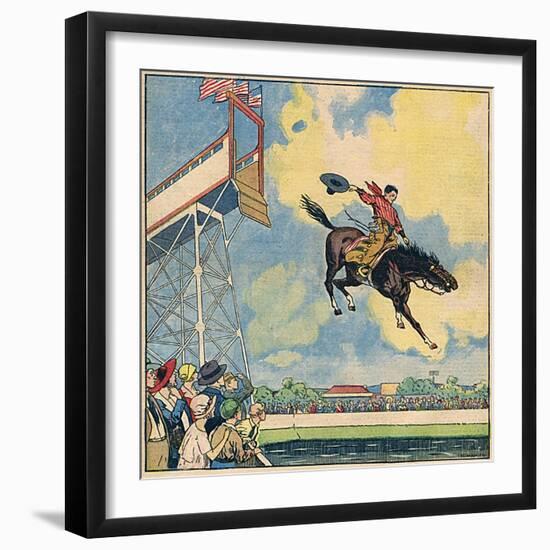 Rodeo Rider's Leap-R Moritz-Framed Art Print