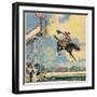 Rodeo Rider's Leap-R Moritz-Framed Art Print