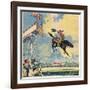 Rodeo Rider's Leap-R Moritz-Framed Art Print