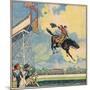 Rodeo Rider's Leap-R Moritz-Mounted Art Print