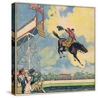 Rodeo Rider's Leap-R Moritz-Stretched Canvas