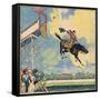 Rodeo Rider's Leap-R Moritz-Framed Stretched Canvas