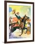 "Rodeo Riders,"October 1, 1927-Frank Schoonover-Framed Giclee Print