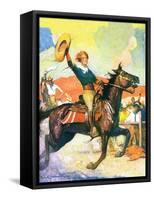 "Rodeo Riders,"October 1, 1927-Frank Schoonover-Framed Stretched Canvas