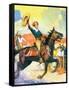 "Rodeo Riders,"October 1, 1927-Frank Schoonover-Framed Stretched Canvas