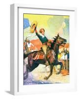 "Rodeo Riders,"October 1, 1927-Frank Schoonover-Framed Giclee Print