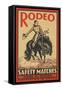 Rodeo Safety Matches Illustration-null-Framed Stretched Canvas