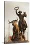 Rodeo Sculpture, Oklahoma City, Oklahoma, USA-Walter Bibikow-Stretched Canvas