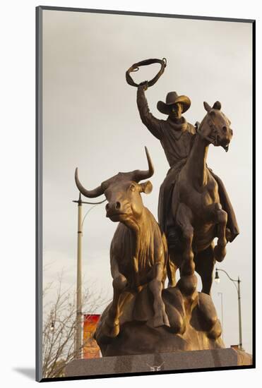 Rodeo Sculpture, Oklahoma City, Oklahoma, USA-Walter Bibikow-Mounted Photographic Print