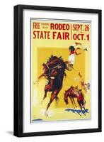 Rodeo State Fair Roan, Two Cowgirls-null-Framed Premium Giclee Print