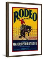 Rodeo Vegetable Label - Salinas, CA-Lantern Press-Framed Art Print