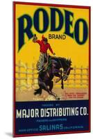 Rodeo Vegetable Label - Salinas, CA-Lantern Press-Mounted Art Print