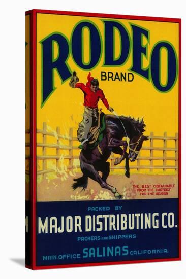 Rodeo Vegetable Label - Salinas, CA-Lantern Press-Stretched Canvas