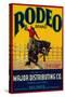 Rodeo Vegetable Label - Salinas, CA-Lantern Press-Stretched Canvas