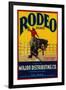 Rodeo Vegetable Label - Salinas, CA-Lantern Press-Framed Art Print