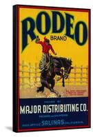 Rodeo Vegetable Label - Salinas, CA-Lantern Press-Framed Stretched Canvas