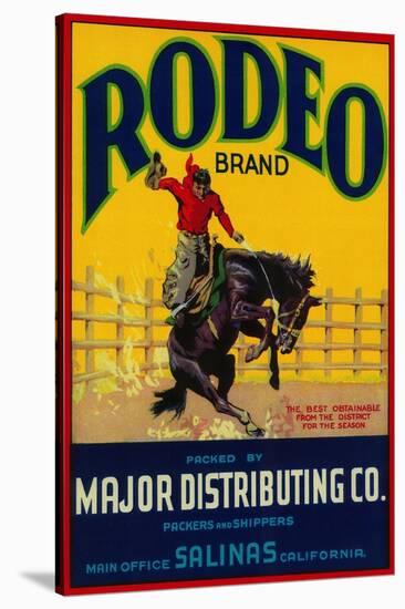 Rodeo Vegetable Label - Salinas, CA-Lantern Press-Stretched Canvas