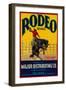 Rodeo Vegetable Label - Salinas, CA-Lantern Press-Framed Art Print