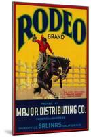 Rodeo Vegetable Label - Salinas, CA-Lantern Press-Mounted Art Print