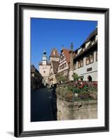 Rodergasse, Rothenburg Ob Der Tauber, Bavaria, Germany-Hans Peter Merten-Framed Photographic Print