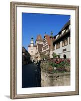 Rodergasse, Rothenburg Ob Der Tauber, Bavaria, Germany-Hans Peter Merten-Framed Photographic Print