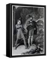 Roderick Dhu and a Clansman, 1810, from 'Lady of the Lake' by Walter Scott-Richard Westall-Framed Stretched Canvas