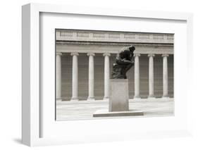 Rodin's Thinker in Profile-Christian Peacock-Framed Art Print