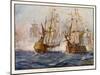 Rodney Defeats de Grasse off Dominica-J.r. Skelton-Mounted Art Print