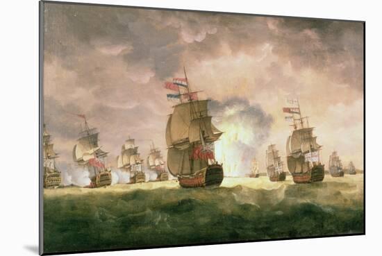 Rodney's Victory Off Cape St. Vincent-Thomas Luny-Mounted Giclee Print