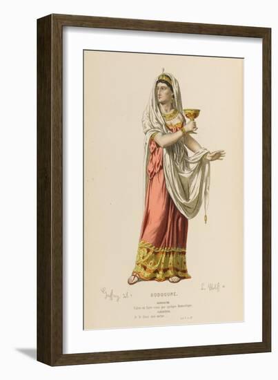 Rodogune the Character of Cleopatra About to Drink from the Poisoned Cup-null-Framed Art Print