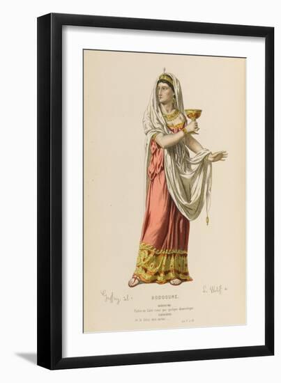 Rodogune the Character of Cleopatra About to Drink from the Poisoned Cup-null-Framed Art Print