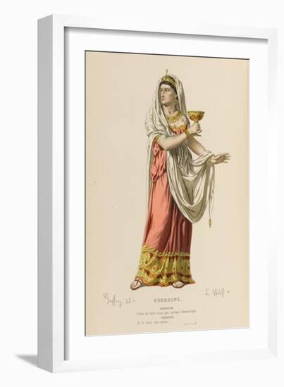 Rodogune the Character of Cleopatra About to Drink from the Poisoned Cup-null-Framed Art Print