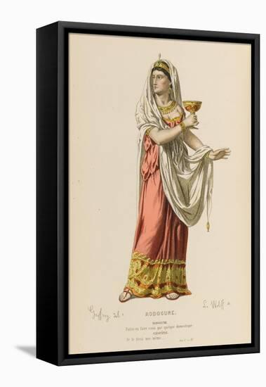 Rodogune the Character of Cleopatra About to Drink from the Poisoned Cup-null-Framed Stretched Canvas