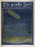 German Airship Hovers Menacingly Over Paris-Rodolf Czerny-Framed Stretched Canvas