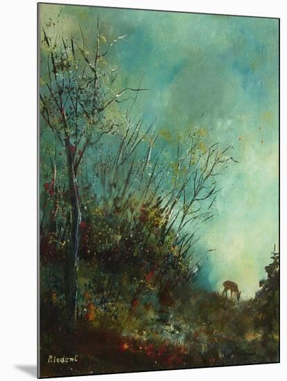 Roe deer  in a september morning-Pol Ledent-Mounted Art Print