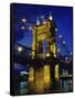 Roebling Suspension Bridge, Cincinnati, Ohio, USA-null-Framed Stretched Canvas