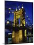Roebling Suspension Bridge, Cincinnati, Ohio, USA-null-Mounted Premium Photographic Print