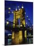 Roebling Suspension Bridge, Cincinnati, Ohio, USA-null-Mounted Photographic Print