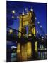 Roebling Suspension Bridge, Cincinnati, Ohio, USA-null-Mounted Photographic Print