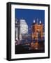 Roebling Suspension Bridge Over the Ohio River, Cincinnati, Ohio-Walter Bibikow-Framed Photographic Print