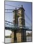 Roebling Suspension Bridge Over the Ohio River, Cincinnati, Ohio-Walter Bibikow-Mounted Photographic Print