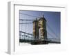 Roebling Suspension Bridge Over the Ohio River, Cincinnati, Ohio-Walter Bibikow-Framed Photographic Print