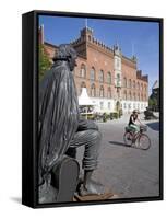 Roedhus, Hans Christian Andersen Statue, Odense, Funen, Denmark, Scandinavia, Europe-Marco Cristofori-Framed Stretched Canvas