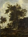 Forest Landscape with Lean-To-Roelant Roghman-Framed Stretched Canvas