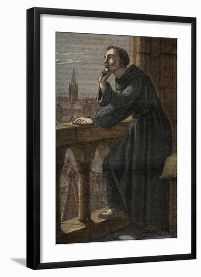 Roger Bacon in His Observatory in Oxford-Stefano Bianchetti-Framed Giclee Print