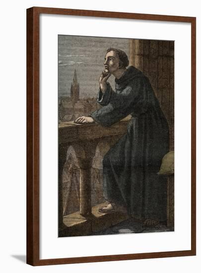 Roger Bacon in His Observatory in Oxford-Stefano Bianchetti-Framed Giclee Print