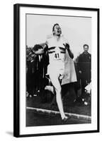 Roger Bannister Achieving the Four-Minute Mile, Oxford, Uk, May 6, 1954-null-Framed Photo