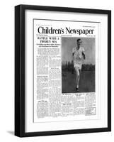 Roger Bannister, Front Page of 'The Children's Newspaper', 1954-English School-Framed Giclee Print