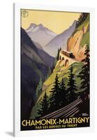 Roger Broders Chamonix Martigny Vintage Ad Art Print Poster-null-Framed Poster