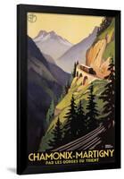 Roger Broders Chamonix Martigny Vintage Ad Art Print Poster-null-Framed Poster